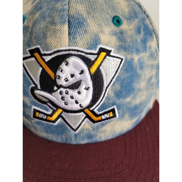 Mighty Ducks NHL Hockey team Mitchell and Feiss Baseball cap hat snap back - Picture 3 of 7